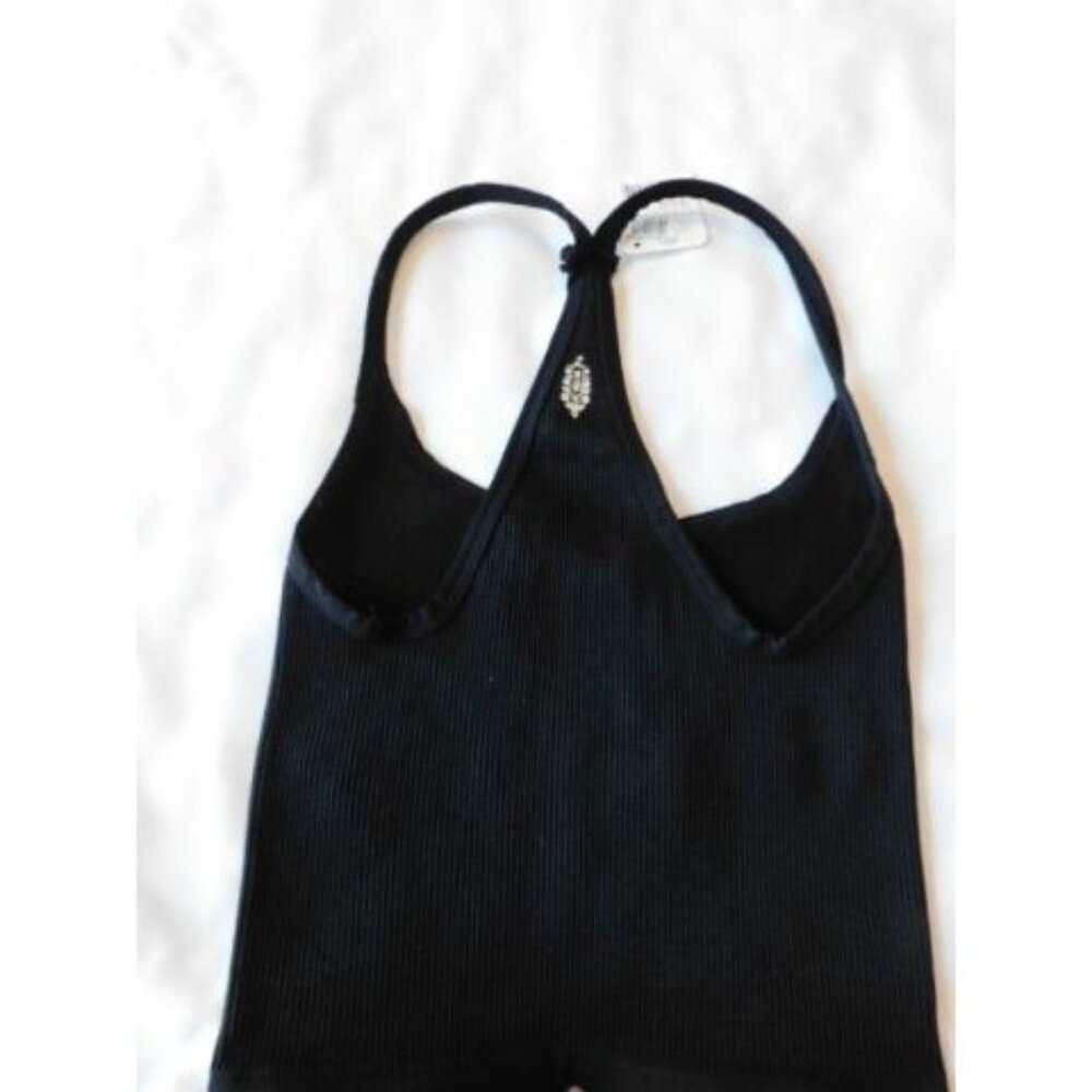 Free People Movement Crop Run Tank BLACK ribbed Racerback size XS/SMALL NEW - Picture 6 of 6